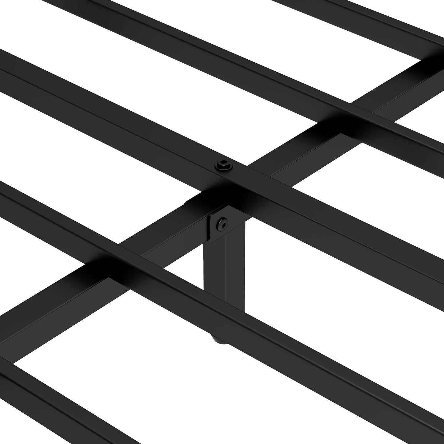 King Size Floating Bed Frame, LED Lights, Charging Station,No Box Spring Required, Black